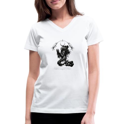 love and haunted - Women's V-Neck T-Shirt