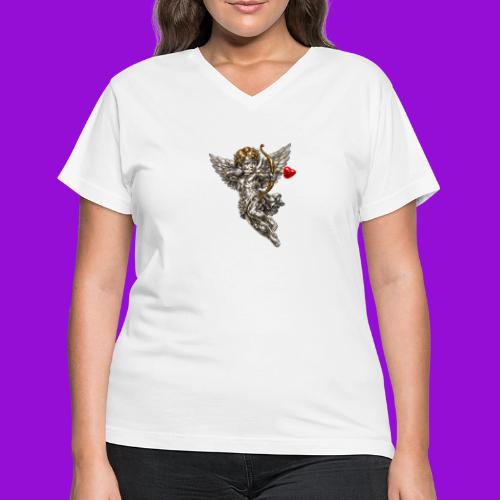 Metallic Cupid - Women's V-Neck T-Shirt