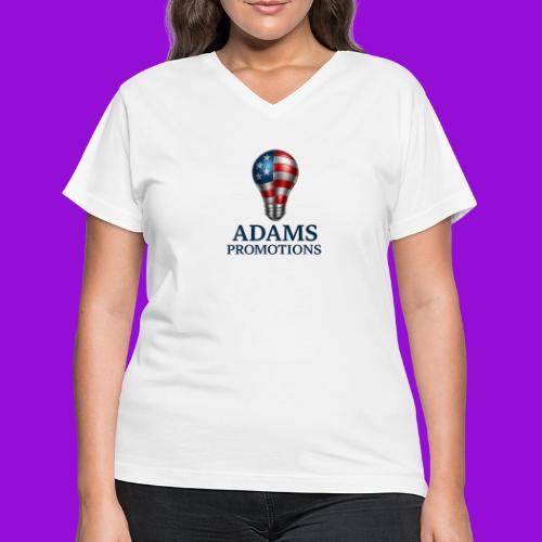 Adams promotions American flag metallic light bulb - Women's V-Neck T-Shirt