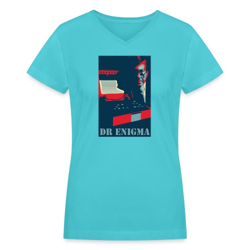 Dr Enigma+Enigma Machine - Women's V-Neck T-Shirt