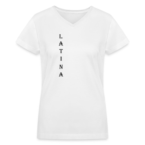 Latina love words white - Women's V-Neck T-Shirt