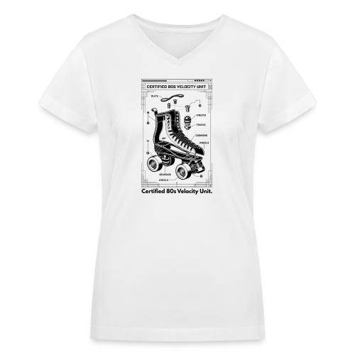 Retro Roller Skate T-Shirt - Women's V-Neck T-Shirt