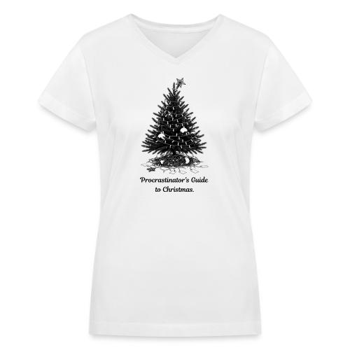 Procrastinator's Guide Christmas T-Shirt - Women's V-Neck T-Shirt
