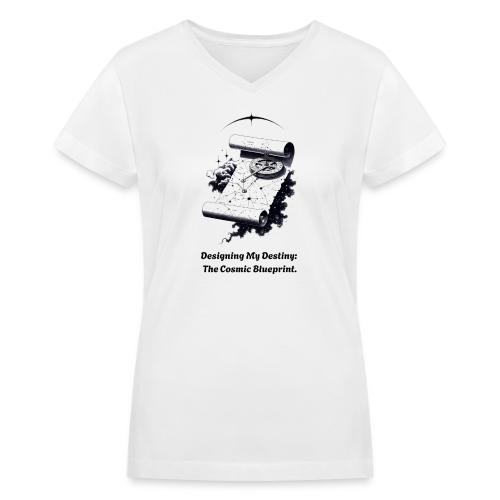 Cosmic Blueprint T-Shirt - Women's V-Neck T-Shirt