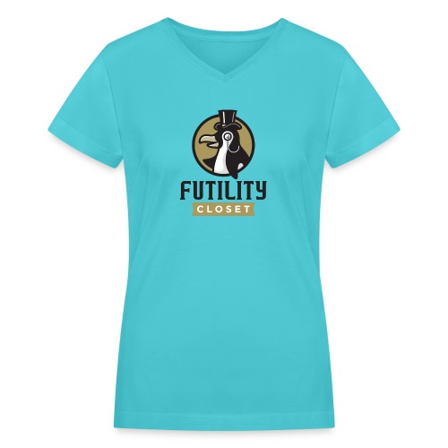 Futility Closet Logo - Color - Women's V-Neck T-Shirt