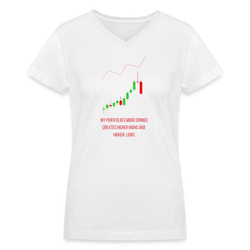 Technical Analysis Trading T-Shirt| Sarcastic - Women's V-Neck T-Shirt