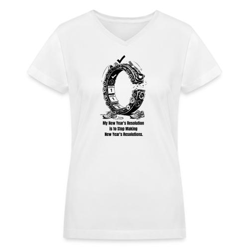 The Resolution Loop - Sarcastic New Year's T-Shirt - Women's V-Neck T-Shirt