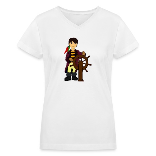 Alex the Great - Pirate - Women's V-Neck T-Shirt