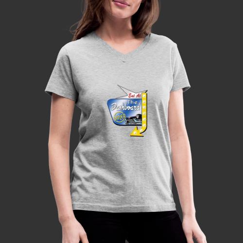 The Dashboard Diner Square Logo - Women's V-Neck T-Shirt