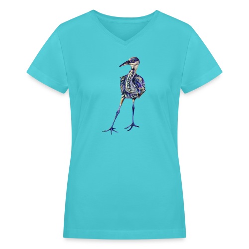 Blue heron - Women's V-Neck T-Shirt