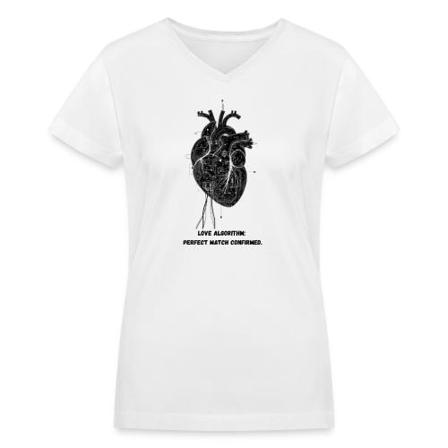 Love Algorithm T-Shirt - Women's V-Neck T-Shirt