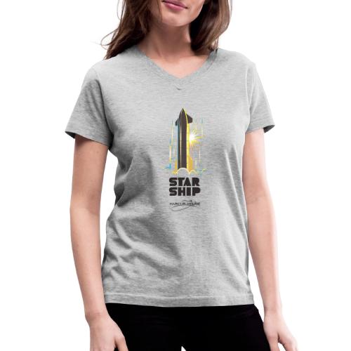 Star Ship Earth - Light - With Logo - Women's V-Neck T-Shirt