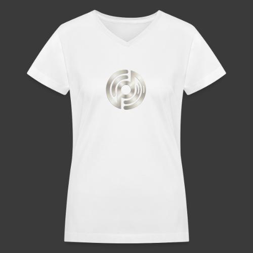 Open Musicians Collective Chrome Logo - Women's V-Neck T-Shirt