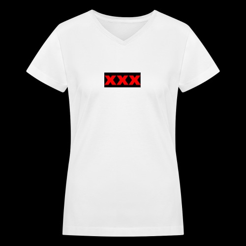 XXX OG Box Logo - Women's V-Neck T-Shirt