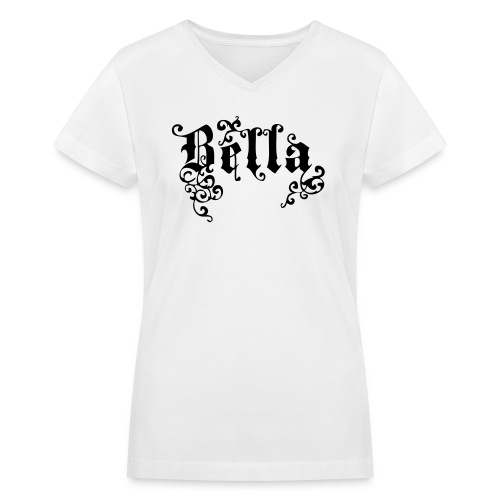 bella_gothic_swirls - Women's V-Neck T-Shirt