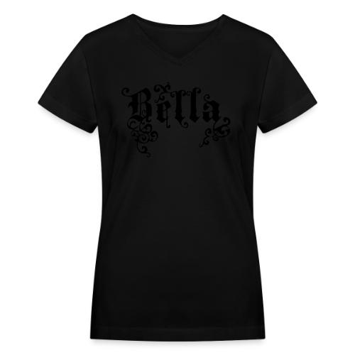 bella_gothic_swirls - Women's V-Neck T-Shirt
