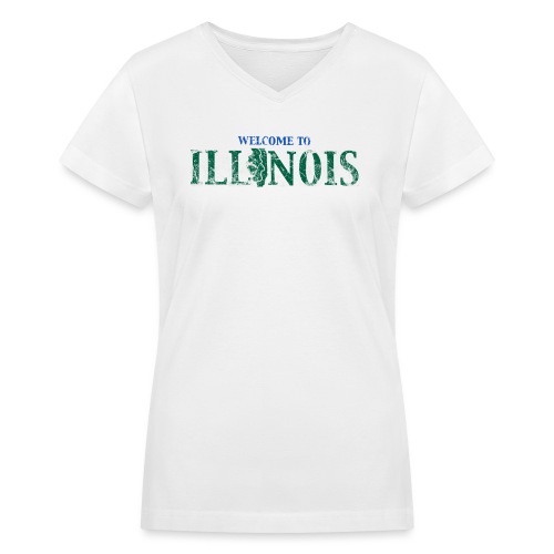 Welcome to Illinois - Women's V-Neck T-Shirt