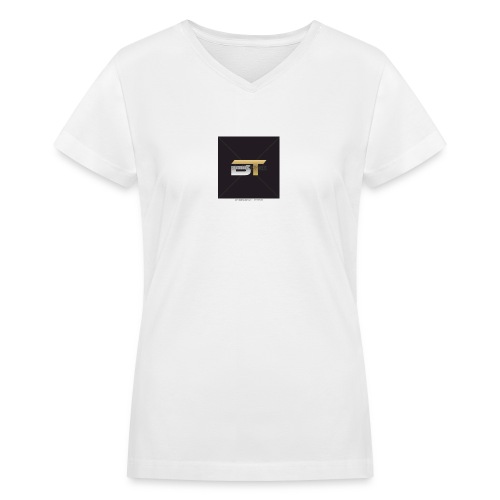 BT logo golden - Women's V-Neck T-Shirt