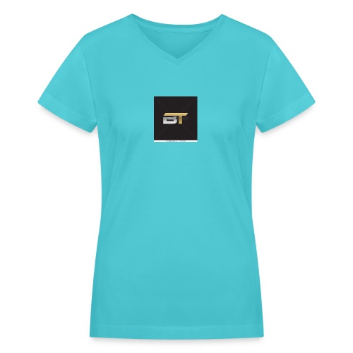BT logo golden - Women's V-Neck T-Shirt