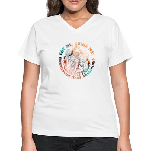 Eat Me Drink Me Podcast original logo - Women's V-Neck T-Shirt
