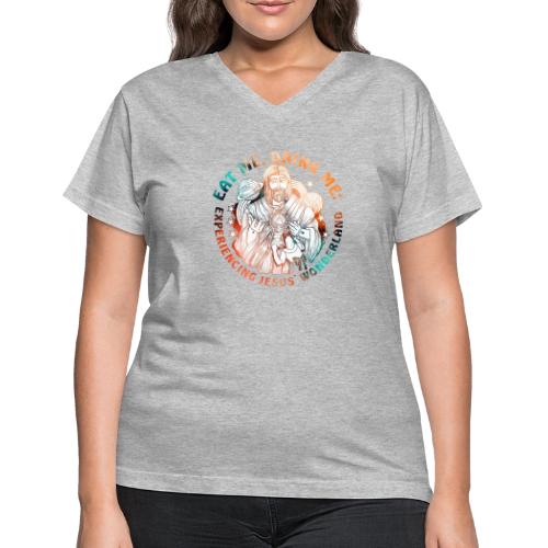 Eat Me Drink Me Podcast original logo - Women's V-Neck T-Shirt