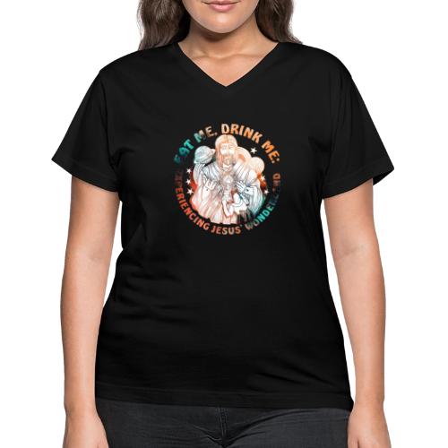 Eat Me Drink Me Podcast original logo - Women's V-Neck T-Shirt