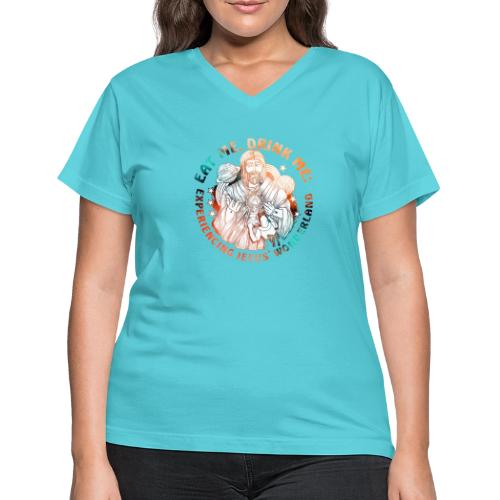 Eat Me Drink Me Podcast original logo - Women's V-Neck T-Shirt