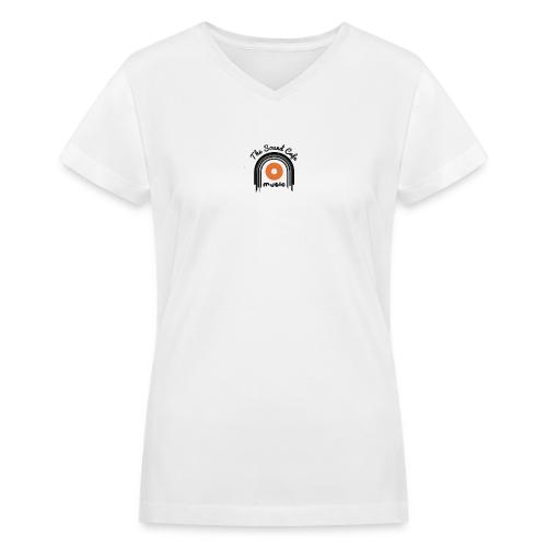 The Sound Cafe With Logo - Women's V-Neck T-Shirt