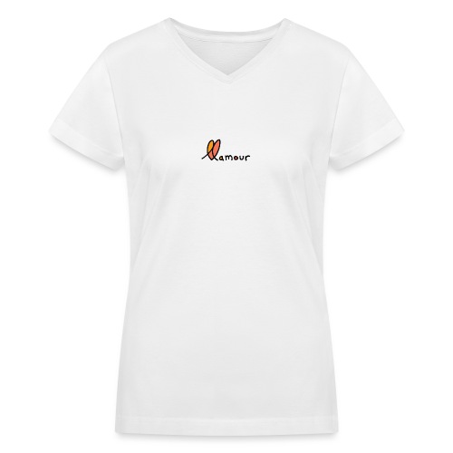 llamour logo - Women's V-Neck T-Shirt