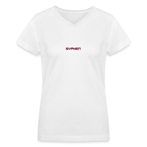 syphen text - Women's V-Neck T-Shirt