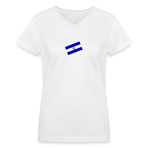 Diseño bandera de el salvador - Women's V-Neck T-Shirt