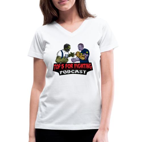 Top 5 for Fighting Logo - Women's V-Neck T-Shirt