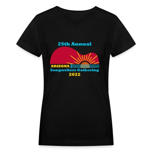 Arizona Songwriters Gathering 2022 - Black - Women's V-Neck T-Shirt