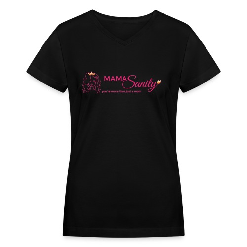 Mamasanity Pink - Women's V-Neck T-Shirt