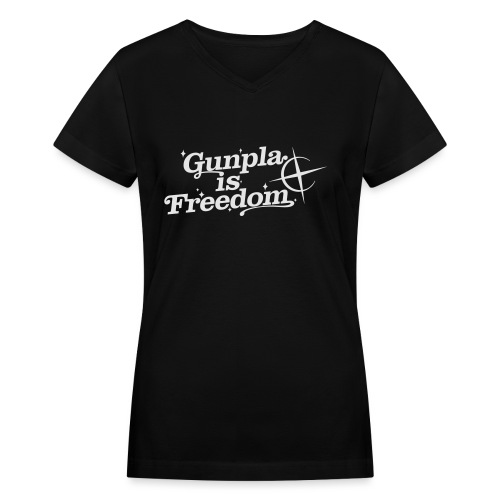 Freedom Men's T-shirt — Banshee Black - Women's V-Neck T-Shirt