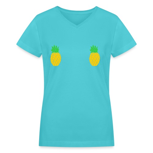 Pineapple nipple shirt - Women's V-Neck T-Shirt