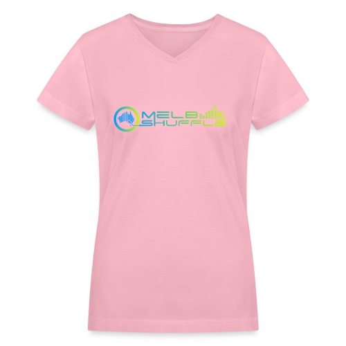 Melbshuffle Gradient Logo - Women's V-Neck T-Shirt