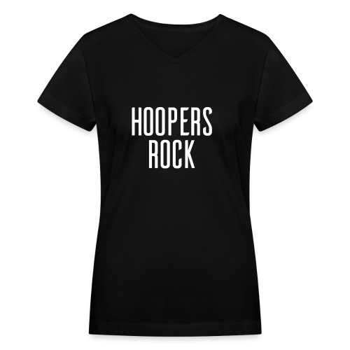 Hoopers Rock - White - Women's V-Neck T-Shirt