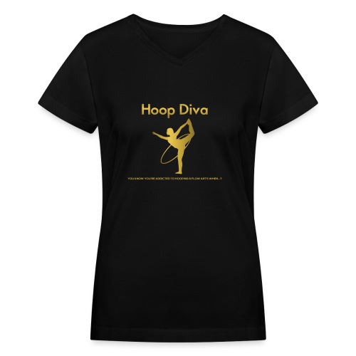 Hoop Diva 2 - Women's V-Neck T-Shirt