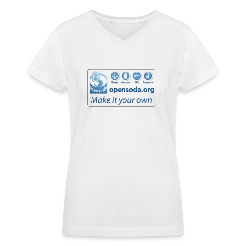 opensodalogo new larger - Women's V-Neck T-Shirt