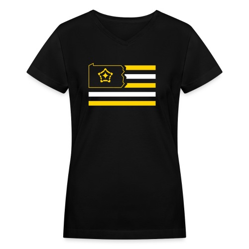 Flag tee - Women's V-Neck T-Shirt