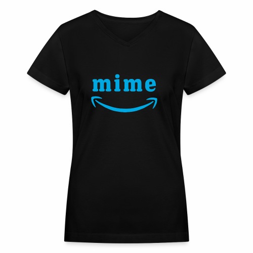 Funny Mime Introvert Social Distance - Women's V-Neck T-Shirt