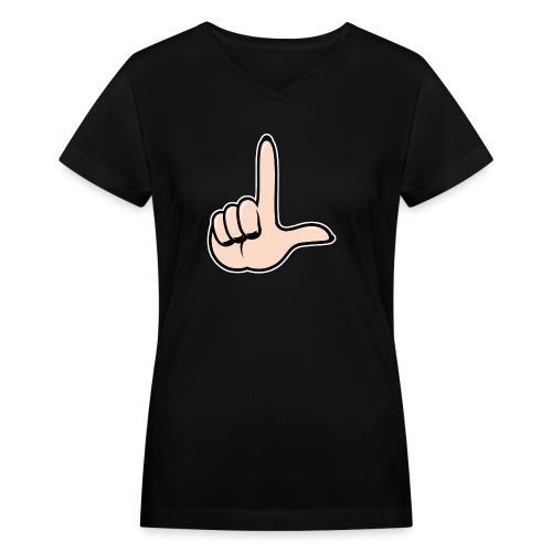 L-sign - Women's V-Neck T-Shirt