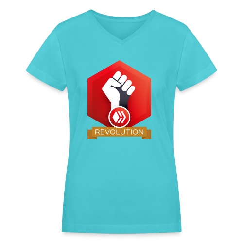 Hive Revolution Banner - Women's V-Neck T-Shirt