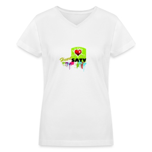 I Love SATV - Women's V-Neck T-Shirt