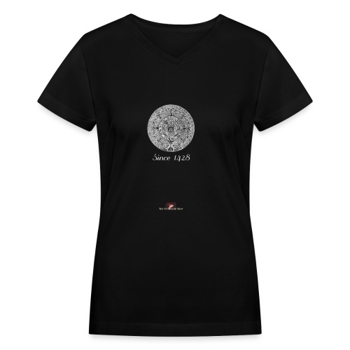 Since 1428 Aztec Design! - Women's V-Neck T-Shirt