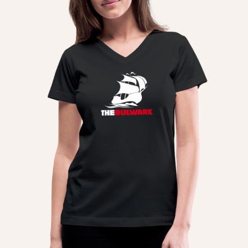 Bulwark Logo - Big Ship - Women's V-Neck T-Shirt
