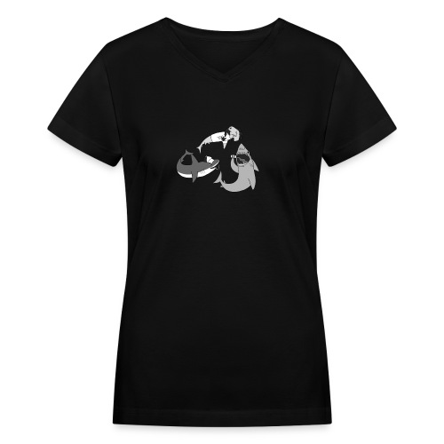Party Sharks - Women's V-Neck T-Shirt