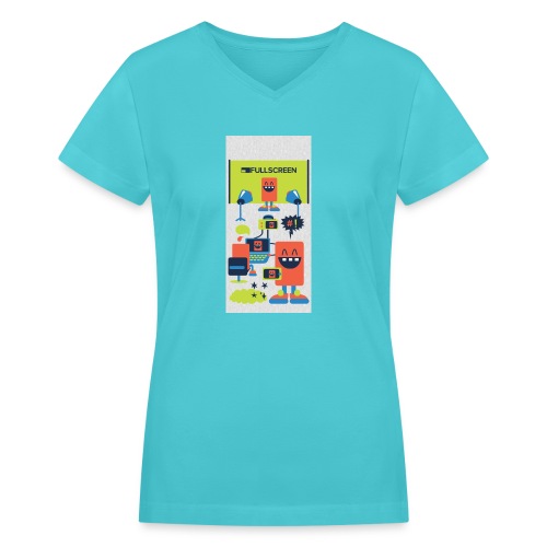 iphone5screenbots - Women's V-Neck T-Shirt
