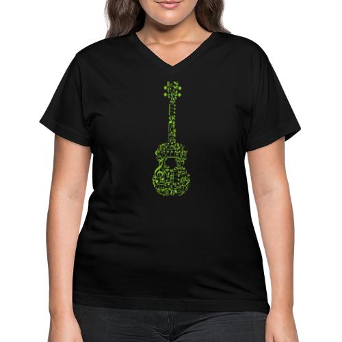 Ukulele Art - Women's V-Neck T-Shirt